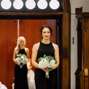 Jenny yoo black bridesmaids dress size 4